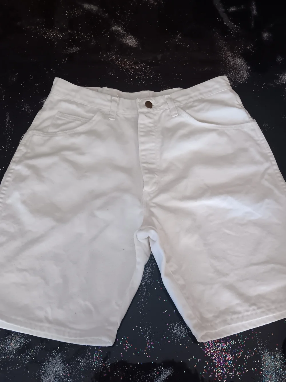 Wrangler Men's White Flat Front Cotton Shorts